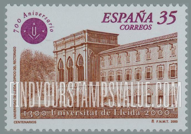 FindYourStampsValue: University Anniversaries: Lleida, 700th anniversary