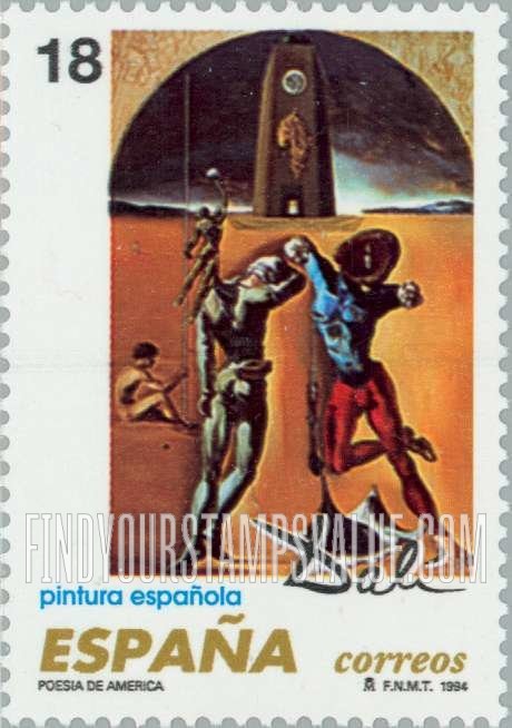 FindYourStampsValue: Art of Salvador Dali (1904-89): Poesia de America
