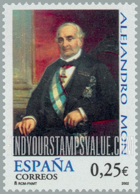 FindYourStampsValue: Alejandro Mon (1801-82), Politician