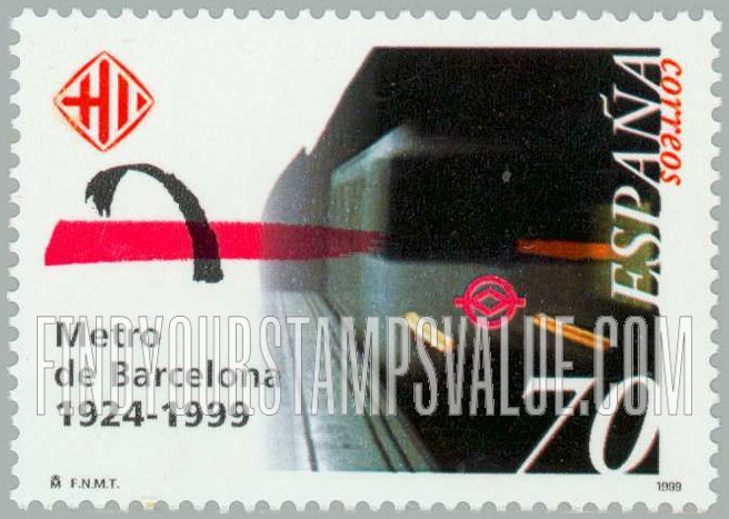 FindYourStampsValue: Barcelona Subway System, 75th Anniversary