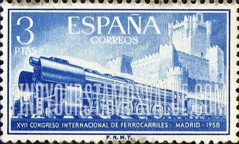 FindYourStampsValue: Train and Castle de La Mota