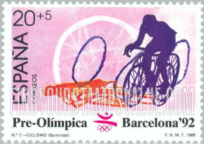 FindYourStampsValue: Semi-Postal: 1992 Summer Olympics, Barcelona, Cycling