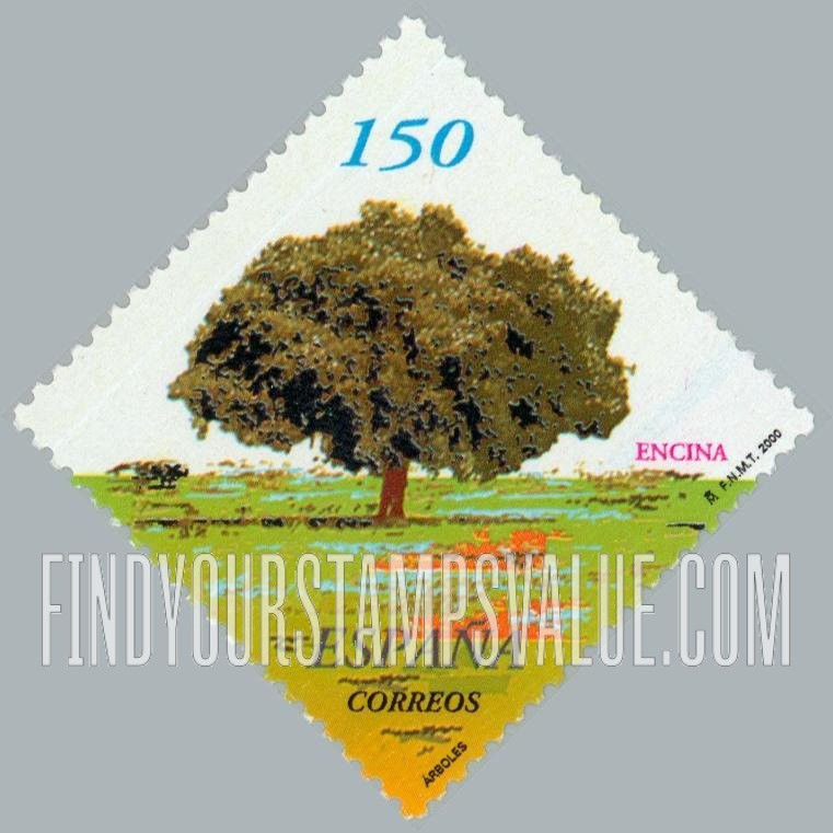 FindYourStampsValue: Trees: Quercus ilex (encina)