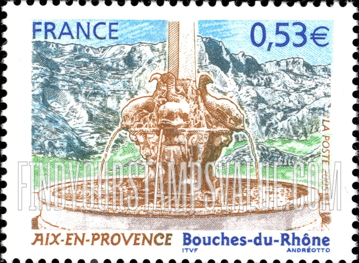 FindYourStampsValue: Tourism Issue: Aix-en-Provence