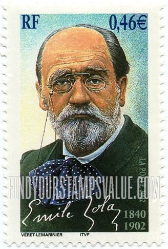 FindYourStampsValue: Emile Zola (1840-1902), Novelist