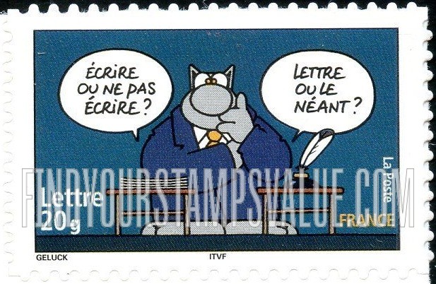 FindYourStampsValue: Cat, Comics by Philippe Geluck