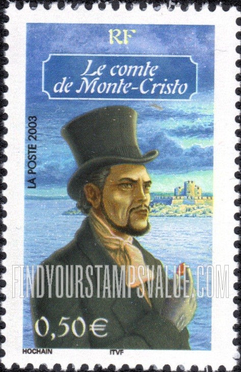 FindYourStampsValue: Characters From French Literature: La Comte de Monte-Cristo, from La Comte de Monte-Cristo, by Alexandre Dumas (pere)