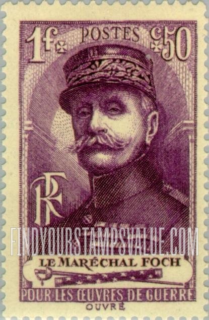 FindYourStampsValue: SEMI-POSTAL - Marshal Ferdinand Foch