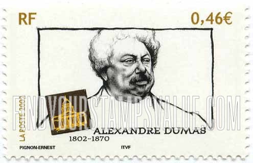 FindYourStampsValue: Alexandre Dumas (Father) (1802-1870), Writer