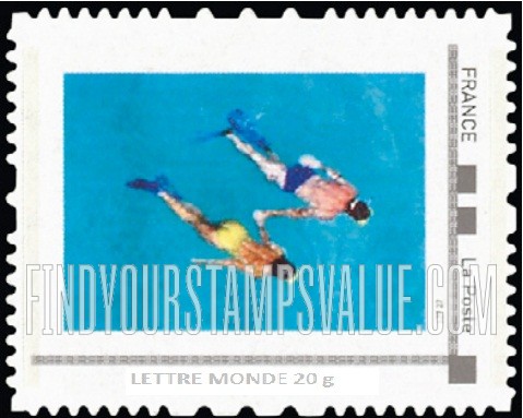 FindYourStampsValue: Personalized Stamp With Country Name on Short Side