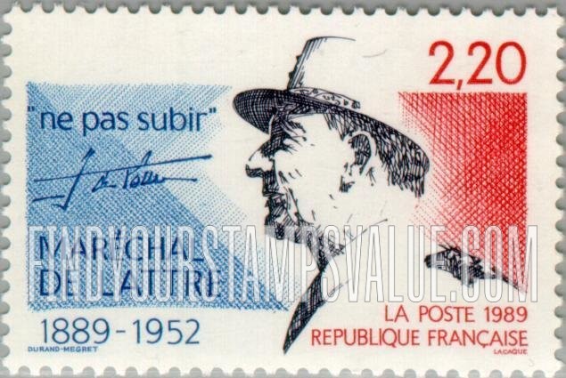 FindYourStampsValue: Marshal Jean de Lattre de Tassigny (1889-1952)