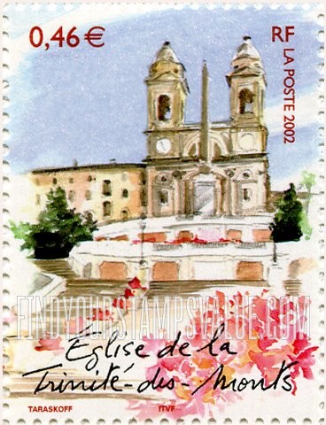 FindYourStampsValue: European Capitals: Trinità de Monti Church and Spanish Steps