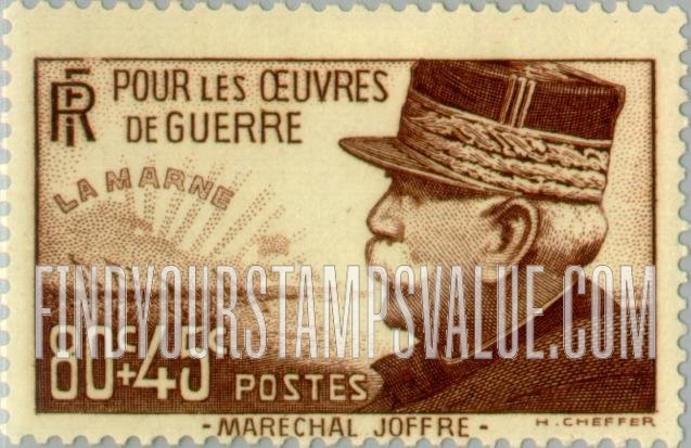 FindYourStampsValue: SEMI-POSTAL - Marshal Joseph J. C. Joffre