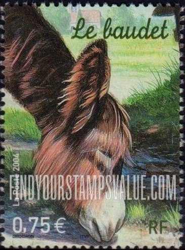 FindYourStampsValue: Farm Animals: Burro, vertical