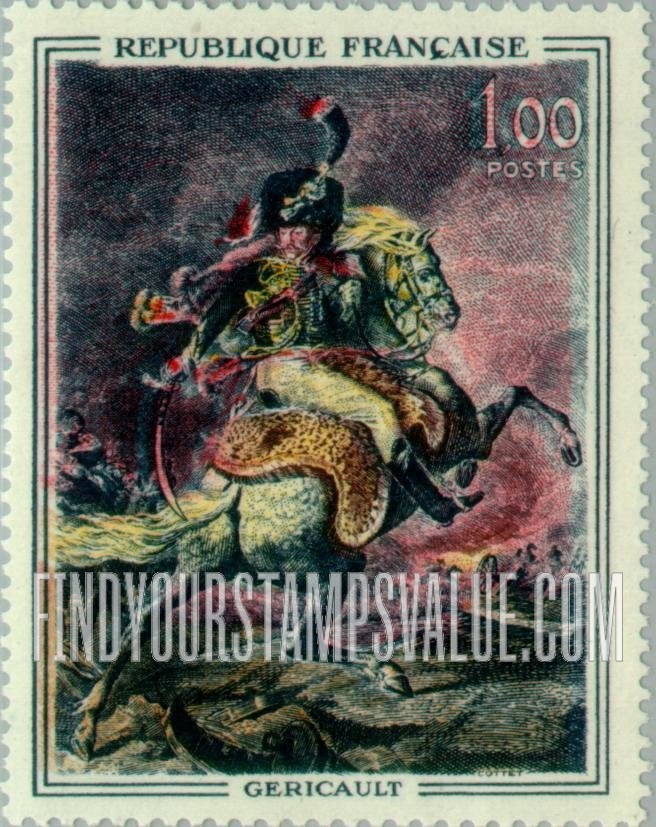 FindYourStampsValue: “Guards officer on horseback,” by Theodore Géricault, vertical