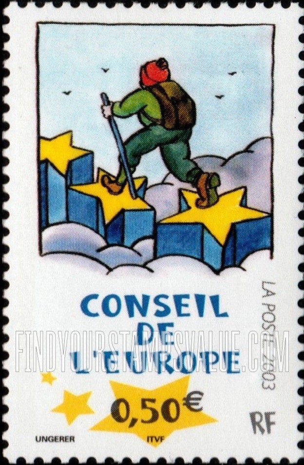 FindYourStampsValue: OFFICIAL - Hiker on Stars: Hiker facing left