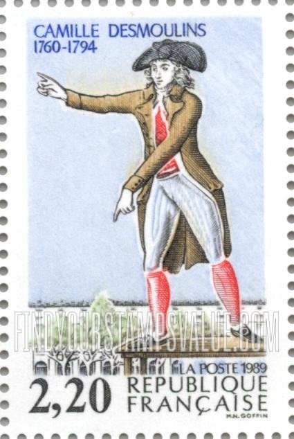 FindYourStampsValue: Revolution Bicentennial: Camille Desmoulins (1760-1794)