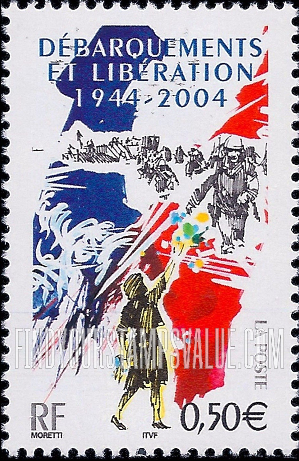 FindYourStampsValue: D-Day Invasion of France, 60th Anniversary