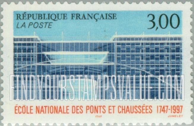 FindYourStampsValue: National School of Bridges and Highways, 250th Anniversary