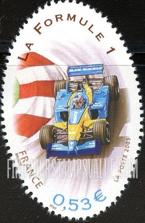 FindYourStampsValue: Gordon Bennett Cup, Centennial: La Formule 1, vertical