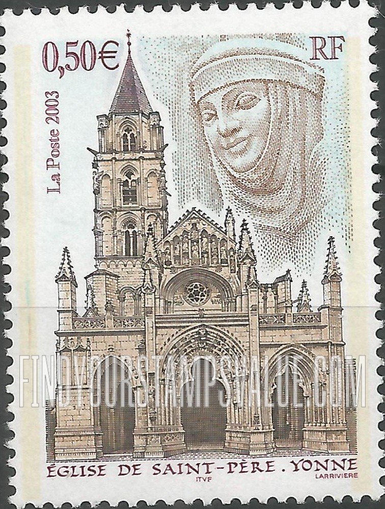 FindYourStampsValue: Saint-Père Church, Yonne