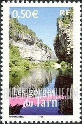 FindYourStampsValue: Aspects of Life in the French Regions Type of 2003: Gorges, Tarn, vertical