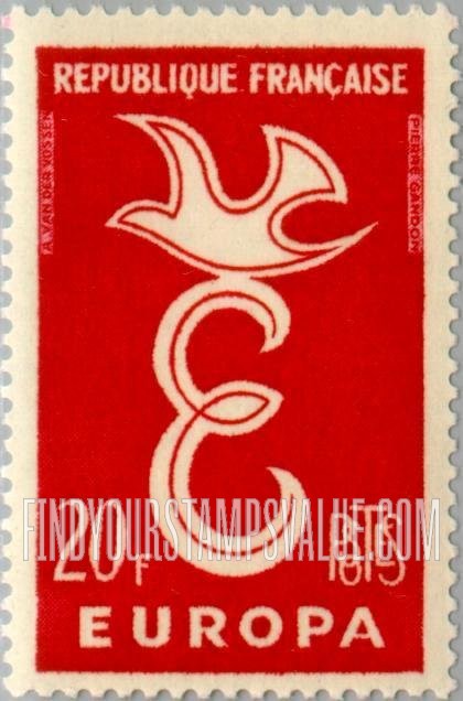 FindYourStampsValue: Europa Issue, 1958