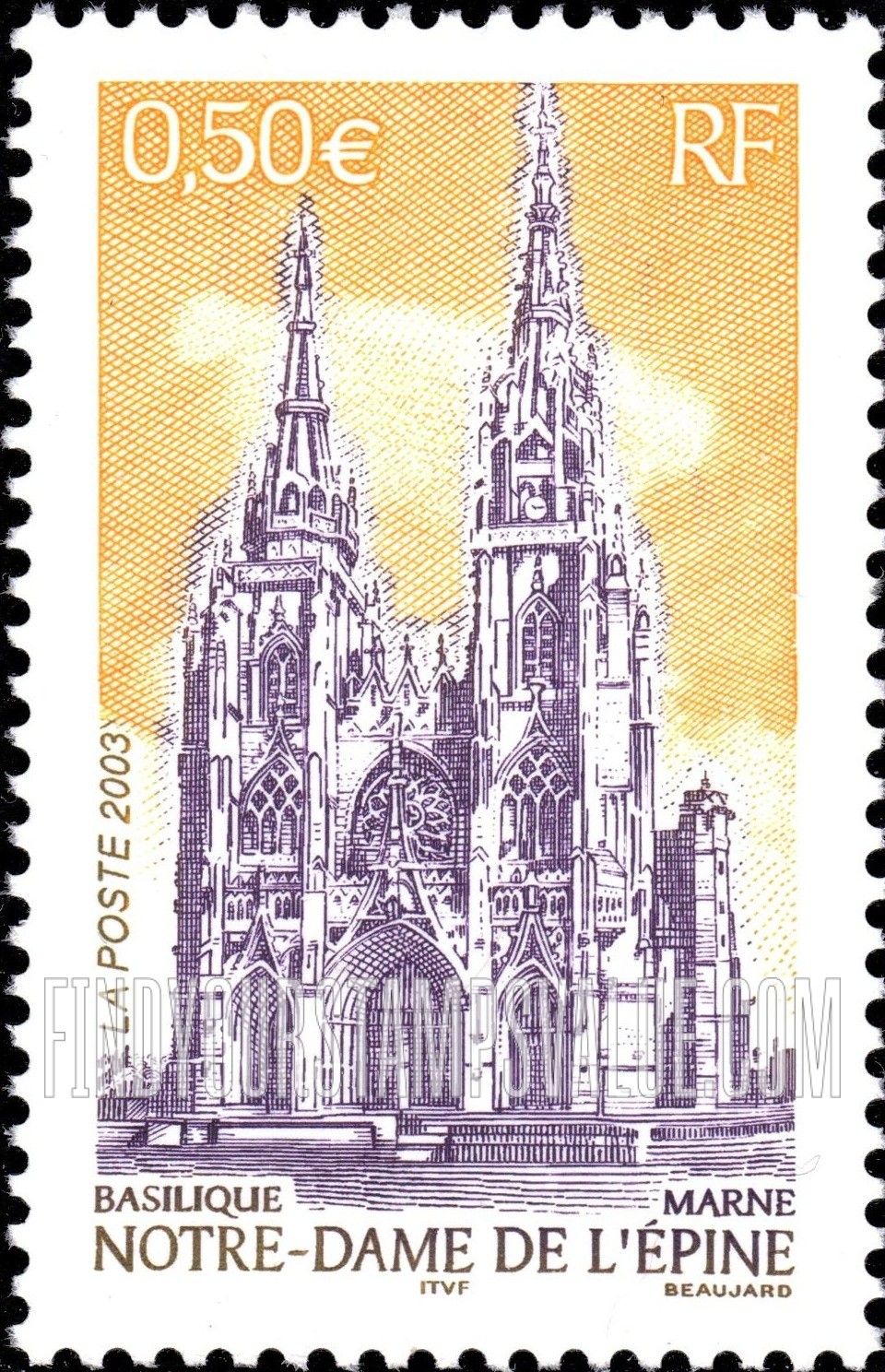 FindYourStampsValue: Tourism Issue: Notre Dame de l’Epine Basilica