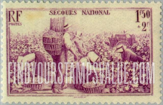 FindYourStampsValue: SEMI-POSTAL - Picking Grapes