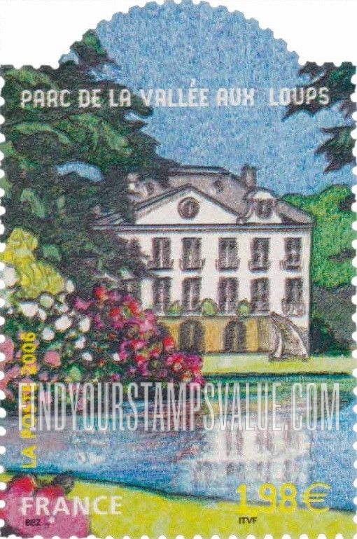 FindYourStampsValue: Gardens and Parks Type of 2003: Vallée-aux-Loups Park