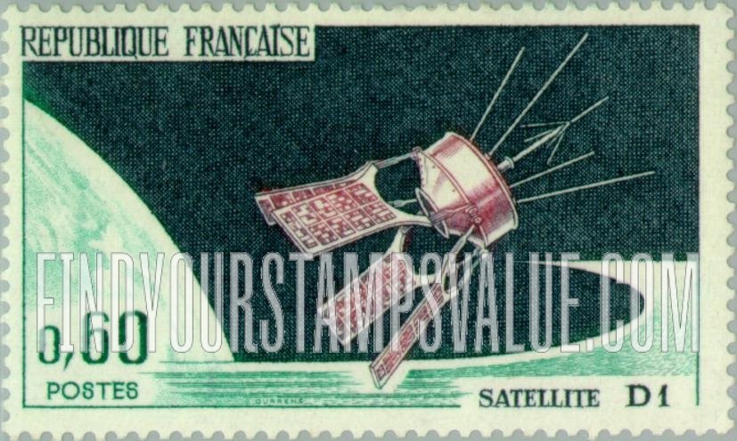 FindYourStampsValue: French Satellite D-1 Issue: Common Design Type
