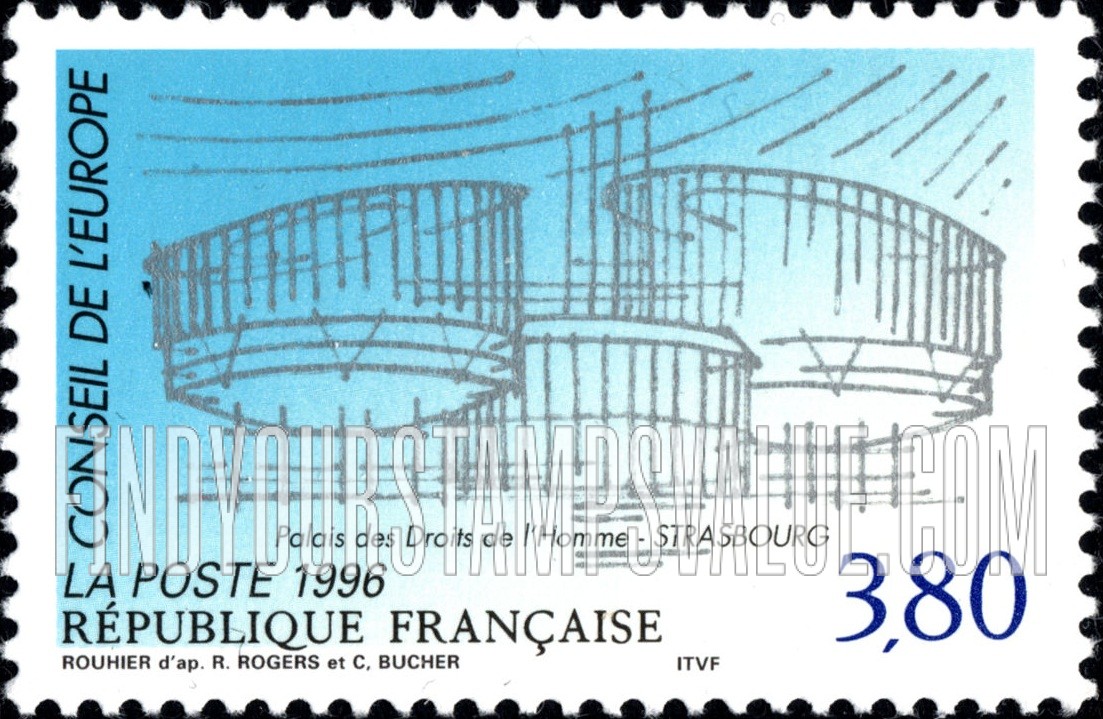 FindYourStampsValue: OFFICIAL - Palace of Human Rights, Strasbourg