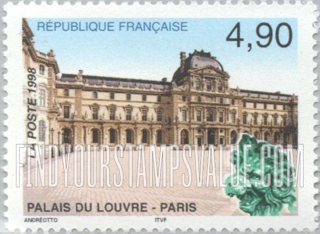 FindYourStampsValue: The Louvre, France