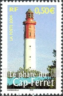 FindYourStampsValue: Aspects of Life in the French Regions Type of 2003: Cap-Ferret Lighthouse, vertical