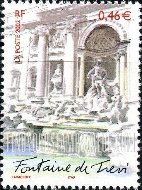 FindYourStampsValue: European Capitals: Trevi Fountain