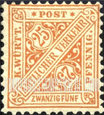 FindYourStampsValue: WURTTEMBERG OFFICIAL - Numeral Value