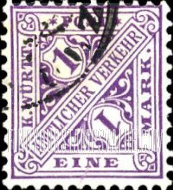 FindYourStampsValue: WURTTEMBERG OFFICIAL - Numeral Value