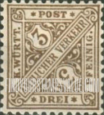 FindYourStampsValue: WURTTEMBERG OFFICIAL - Numeral Value