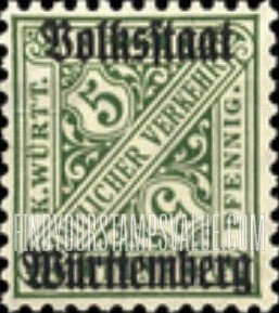FindYourStampsValue: WURTTEMBERG OFFICIAL - Numeral Value: Official Stamps of 1890-1919 Overprinted
