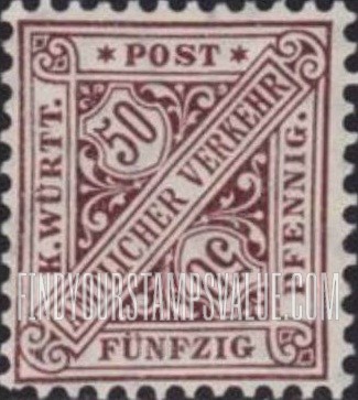 FindYourStampsValue: WURTTEMBERG OFFICIAL - Numeral Value