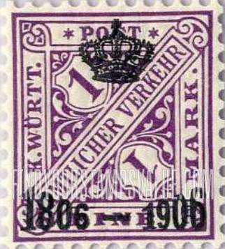 FindYourStampsValue: WURTTEMBERG OFFICIAL - Numeral Value: Overprinted in Black