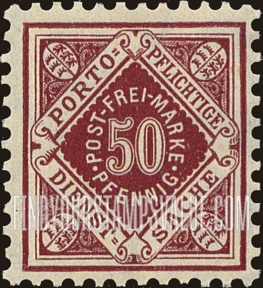 FindYourStampsValue: WURTTEMBERG OFFICIAL - Numeral Value