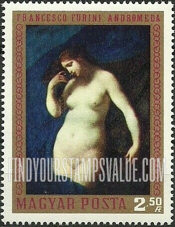 FindYourStampsValue: Paintings: Andromeda, by Francesco Furini