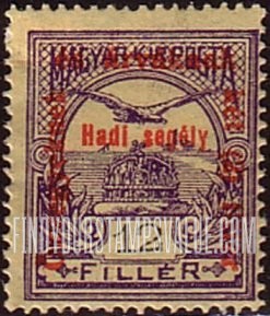 FindYourStampsValue: SEMI-POSTAL STAMPS - “Turul” and Crown of Saint Stephen: Regular Issue of 1913 Surcharged in Red