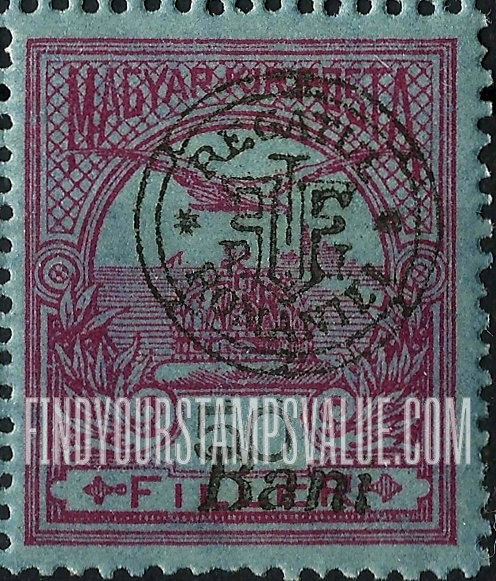 FindYourStampsValue: NEWSPAPER STAMP - “Turul” and Crown of Saint Stephen:Hungarian Stamps of 1916-19 Overprinted