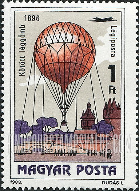 FindYourStampsValue: Manned Flight Bicentenary 1896 - Various hot air balloons