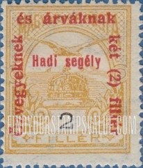 FindYourStampsValue: SEMI-POSTAL STAMPS - “Turul” and Crown of Saint Stephen: Regular Issue of 1913 Surcharged in Red