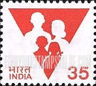 FindYourStampsValue: Republic of India: Family planning - भारत गणराज्य: परिवार नियोजन