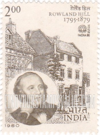 FindYourStampsValue: Republic of India: Rowland Hill, Kidderminster - भारत गणराज्य: रोलैंड हिल, किडरमिंस्टर