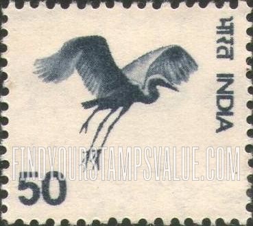FindYourStampsValue: Republic of India: Flying crane - भारत गणराज्य: उड़ता हुआ सारस
